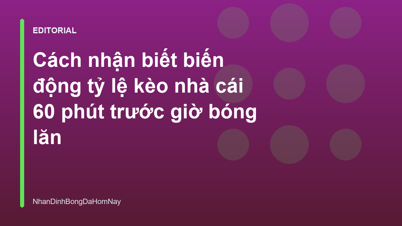 Biểu đồ minh họa biến động tỷ lệ kèo nhà cái