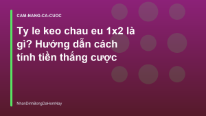 Read more about the article Ty le keo chau eu 1×2 là gì? Hướng dẫn cách tính tiền thắng cược